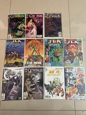 Lote DC Comics Catwoman, Batman, Superman, Wonder Woman, Green Lantern JLA
