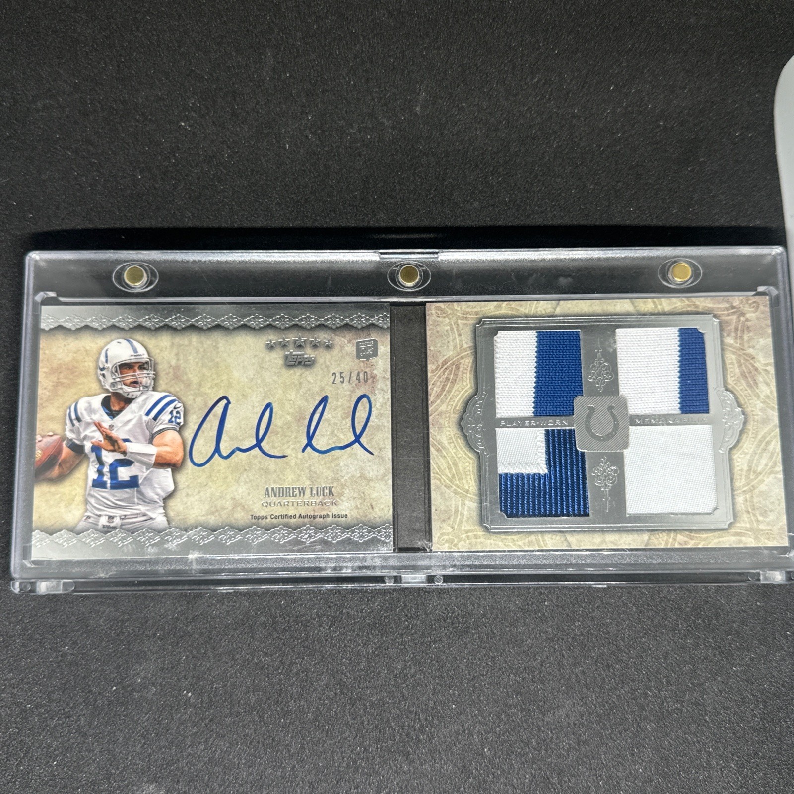 Andrew Luck Panini Absolute Star Gazing Materials #4 Autograph