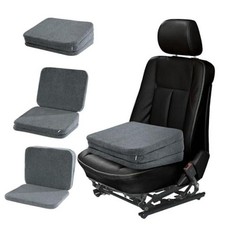 Adjustable Car Booster Seat for Short Drivers, 3 Heights 17"x13.8"x6.3" Grey