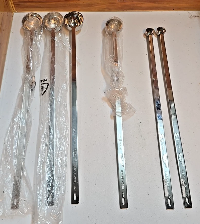 Lot of (6) Vollrath 16" Stainless Steel Measuring Spoons; NOB
Opens in a new window or tab