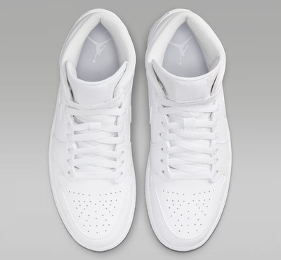Jordan 1 Mid Triple White Men's | Size 7 - 15 | eBay