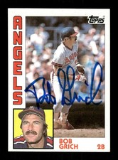 1984 Topps 315 Bob Bobby Grich signed auto autograph  crisp blue sharpie ASC BXC