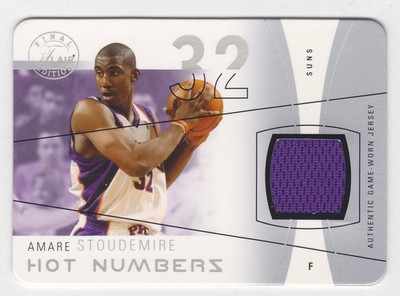 2003-04 Flair Final Edition Hot Numbers Jersey Die Cuts Amare Stoudemire /13