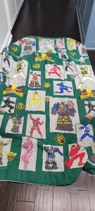 Vintage 1995 Mighty Morphin Power Rangers Comforter Blanket twin Size 84x62 VTG