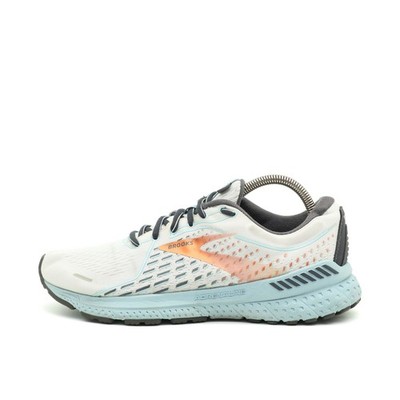 Brooks Damen Adrenaline GTS 21 Sportschuh EU 40 Weiß/Blau/Orange Atmungsaktiv