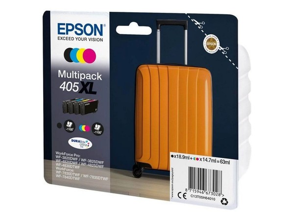 Epson 405XL Multipack - 4-Pack - XL - Black Yellow Cyan Magenta - Original --image