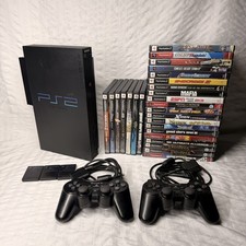 Sony Fat PS2 Console Tested and working With 27 Games And 2 Controller