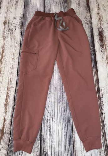 Fig’s High Waisted Zamora Jogger Scrub Pants Mauve Size S - Picture 2 of 12