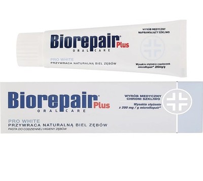 NEU Biorepair Zahnpasta Plus Pro White 75ml ohne Fluorid für weiße Zähne