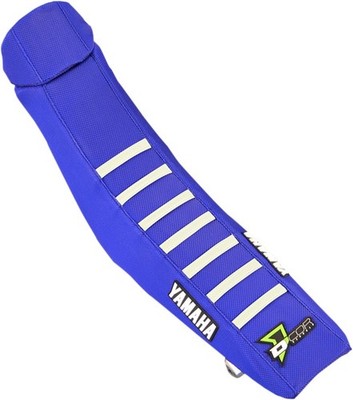 Dcor Ribbed Seat Cover Blue/Blue/White #30-50-129 for Yamaha YZ125/YZ250/YZ250X