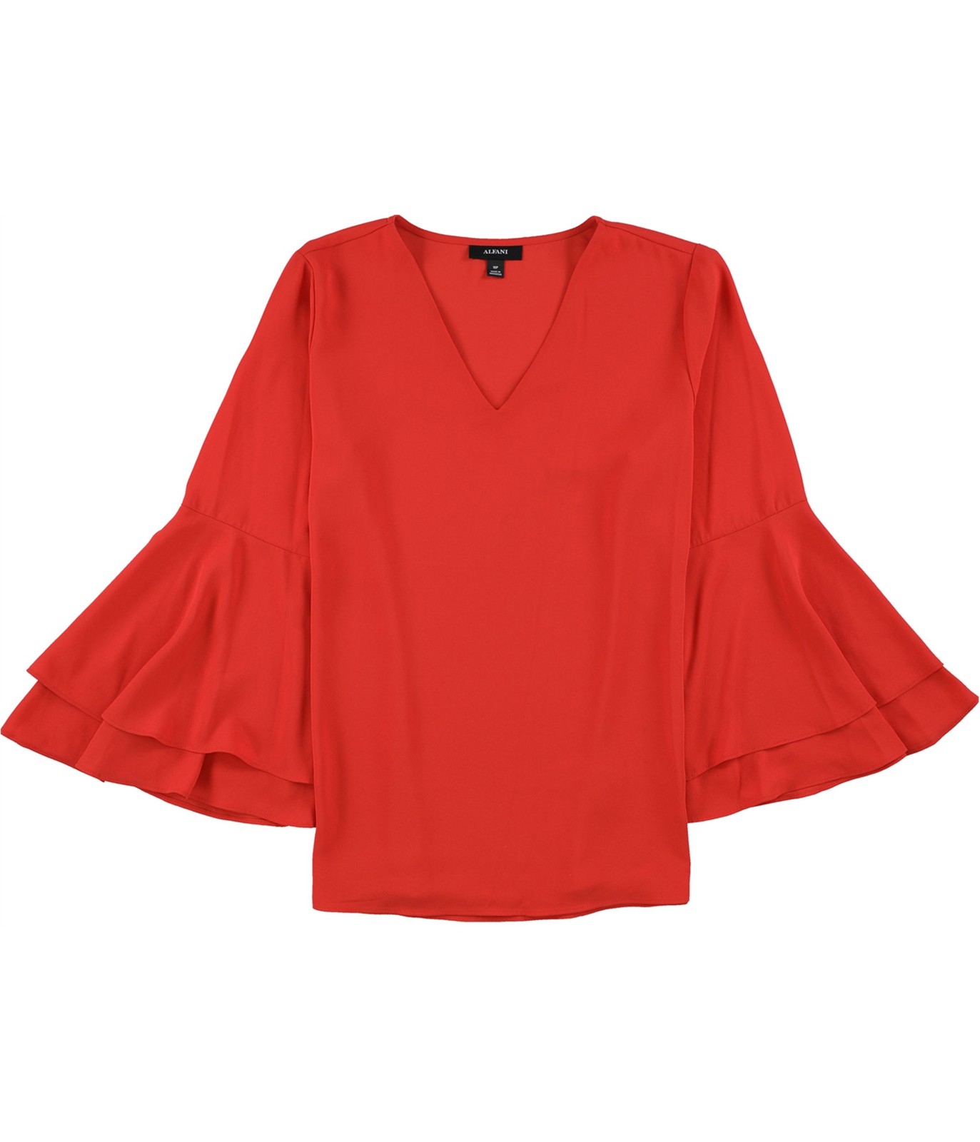 Alfani Womens Solid Pullover Blouse, cherrybliss,… - image 1