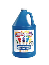 Paraben-Free Washable Tempera Paint for Kids - 1 Gallon Value Size, Vibrant Blue