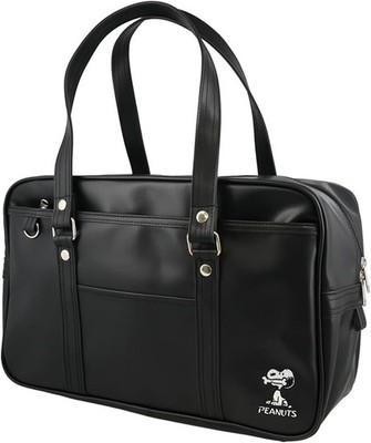 Peanuts SNOOPY School Bag Japanese Shobido BLACK Square Synthetic Leather Japan