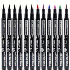 12pcs Eyeliner Makeup PENCIL Set - Waterproof, Smudge-Resistant NEW IN PACKAGE