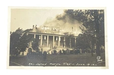1915 Arlington Hotel Fire RPPC – Petoskey Michigan – Named & Dated