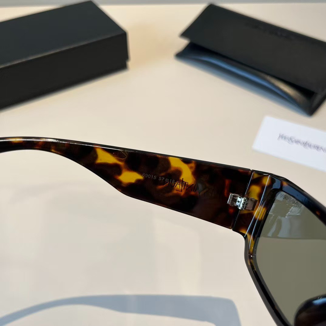 Saint Laurent Fashion Hawksbill  Square Frame Sunglasses 57-18-140 thumbnail 11