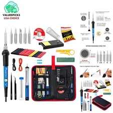 Versatile 60W Soldering Iron with Accessories for Electronics & Crafts Projects