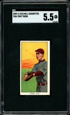 1909-11 T206 Old Mill Cigarettes Baseball Tony Thebo SGC 5.5