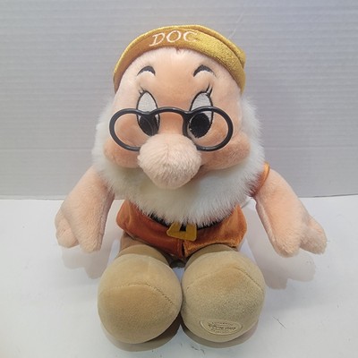 New Disney Store Exclusive Doc 14'' Sitting Plush Snow White & 7 Dwarfs Beanbag