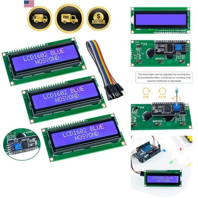 3pcs I2C IIC 1602 LCD Display Module 16x02 LCD Screen Module for Arduino Rasp...