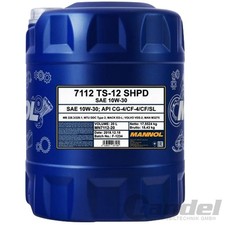 20 LITER MANNOL MOTORÖL TS-12 SHPD 10W-30 API CG-4/CF-4/CF/SL 20 LITER MANNOL MOTORÖL TS-12 SHPD 10W-30 API CG-4/CF-4/CF/SL