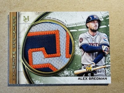 Alex Bregman 2025 Topps Museum Momentous Jumbo GU Letter Patch /10