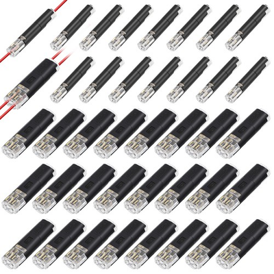 #ad 80PCS Plug In Quick Wire Connector Kit 1 Pin 2 Pin Reusable Clamp Terminal Block $14.98