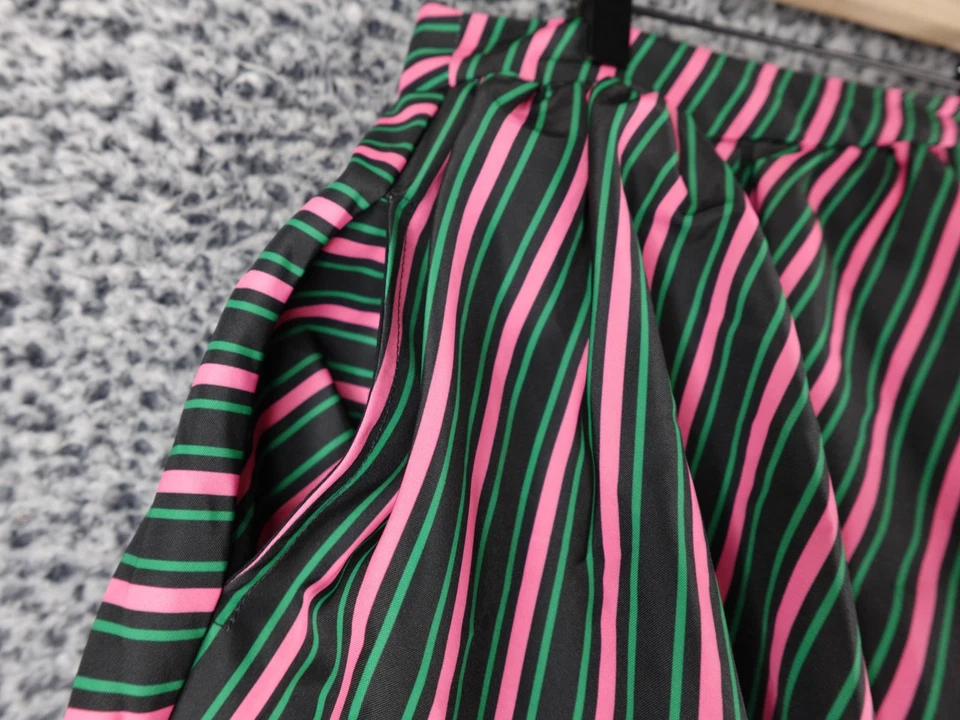 Wicked X Target 女式迷你泡泡裙 XXS 码黑色粉红色绿色条纹全新带标签 — 第 2/4 张图片