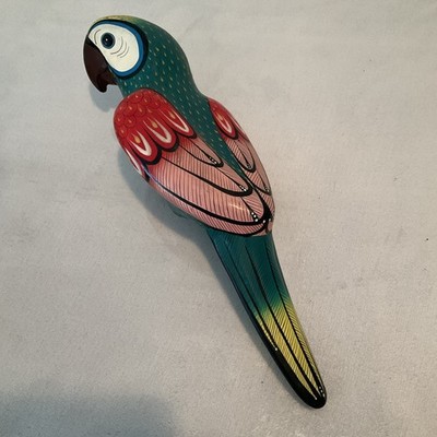 Vintage 13.5  MediumTropical Hand Painted hanging talavera Ceramic Parrot Mexico