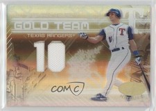 2005 Leaf Certified Materials Gold Team Mirror Jersey Numbers Michael Young 0h0m
