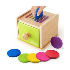 Montessori Toys for 1-3 Year Old: Color Sorting Wooden Drawer Box T... Fast Ship