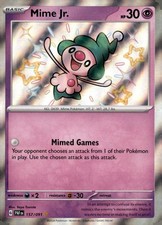 Mime Jr. Holo Shiny Rare SV: Paldean Fates 157/091 NM on eBay