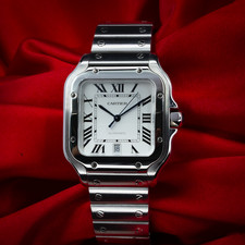 Cartier Santos de Cartier White Dial Steel WSSA0018 2022 Complete