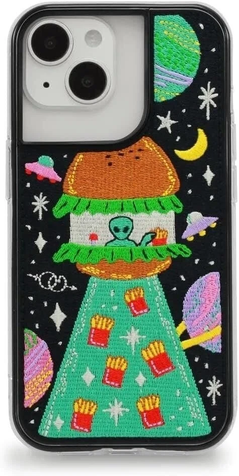 Capa telefone carmesim ZERO GRAVITY para iPhone 14 e 14 Pro - Design bordado - Imagem 4 de 4