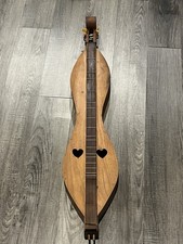 Vtg Handmade Appalachian 37'' Dulcimer 4 String Hearts UNTESTED FOR PARTS