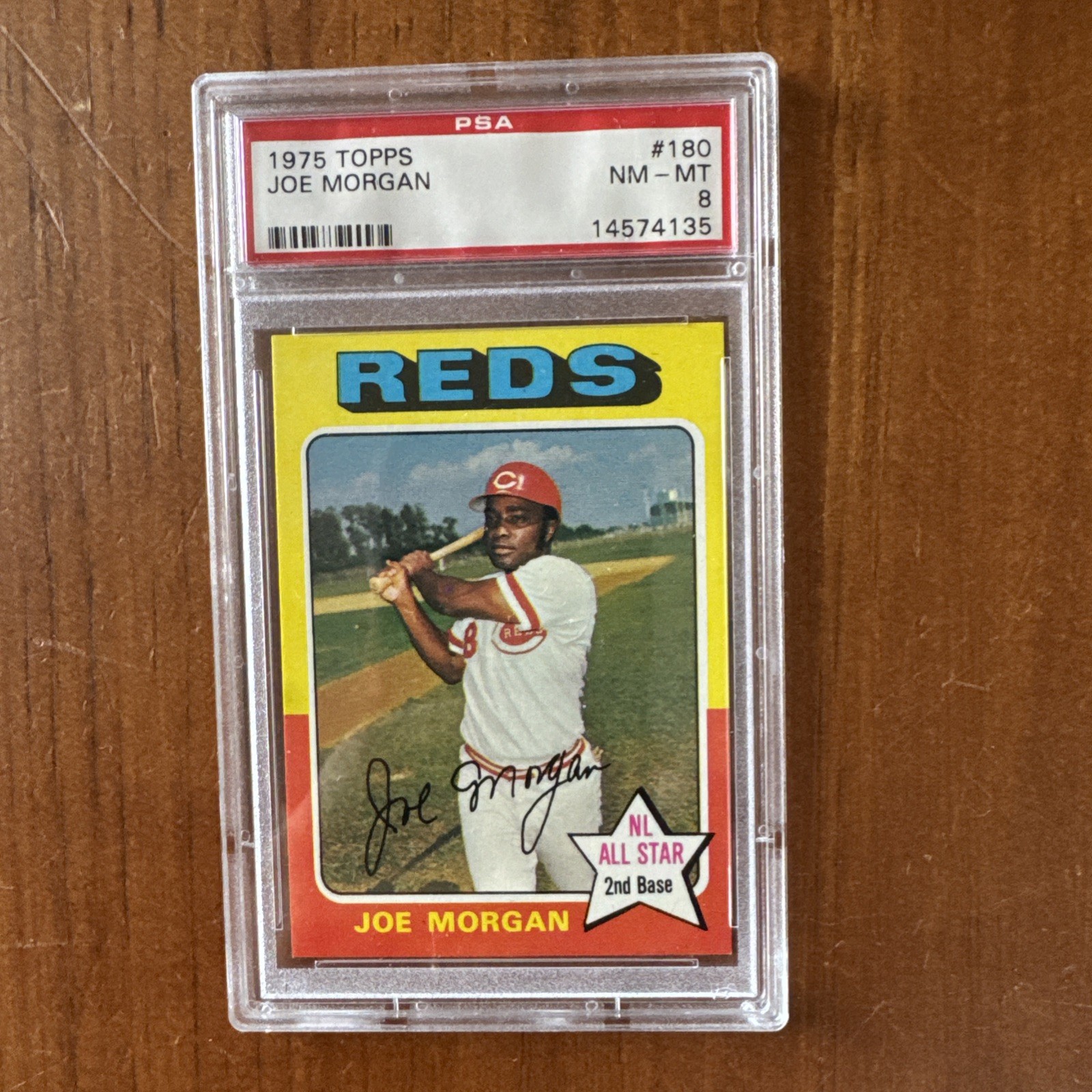 1975 Topps - #180 Joe Morgan PSA 8
