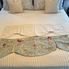 COUNTRY CURTAINS FLORAL VALANCE - 46.5 Wide Set of Two Beautiful