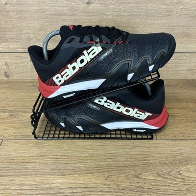 Babolat Herrenschuhe Größe UK 7,5 Jet Premura 2 Padel schwarz rot Michelin Sport