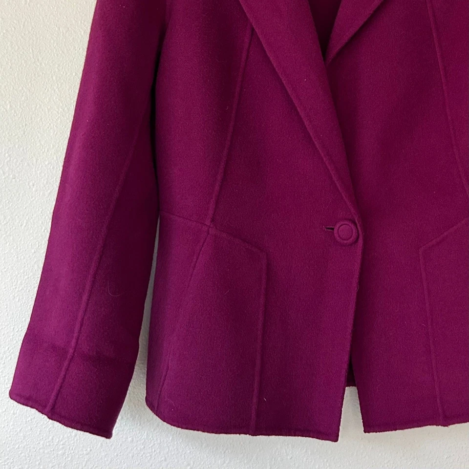 Talbots blazer jacket wool blend colorful single breasted fall winter Lg petite  - Image 3 of 4