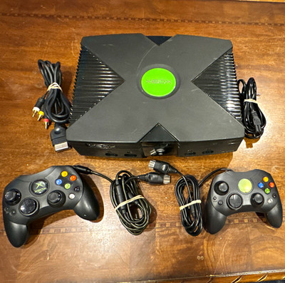  Xbox Original Console Tested & Working w/2 Controllers Hookups Will Ship Fast 