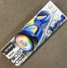 Jetson Mojo Blue Light Up Self Balancing Scooter w Bluetooth Speaker Hover READ