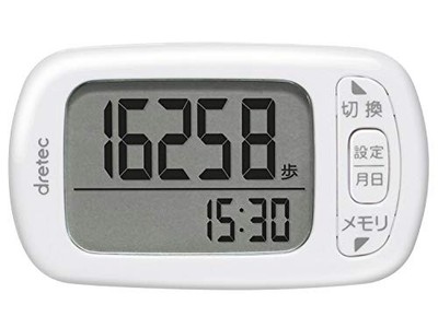 dretec H-235WT Pedometer with Large Screen Calorie Burner Exercise Display 3D