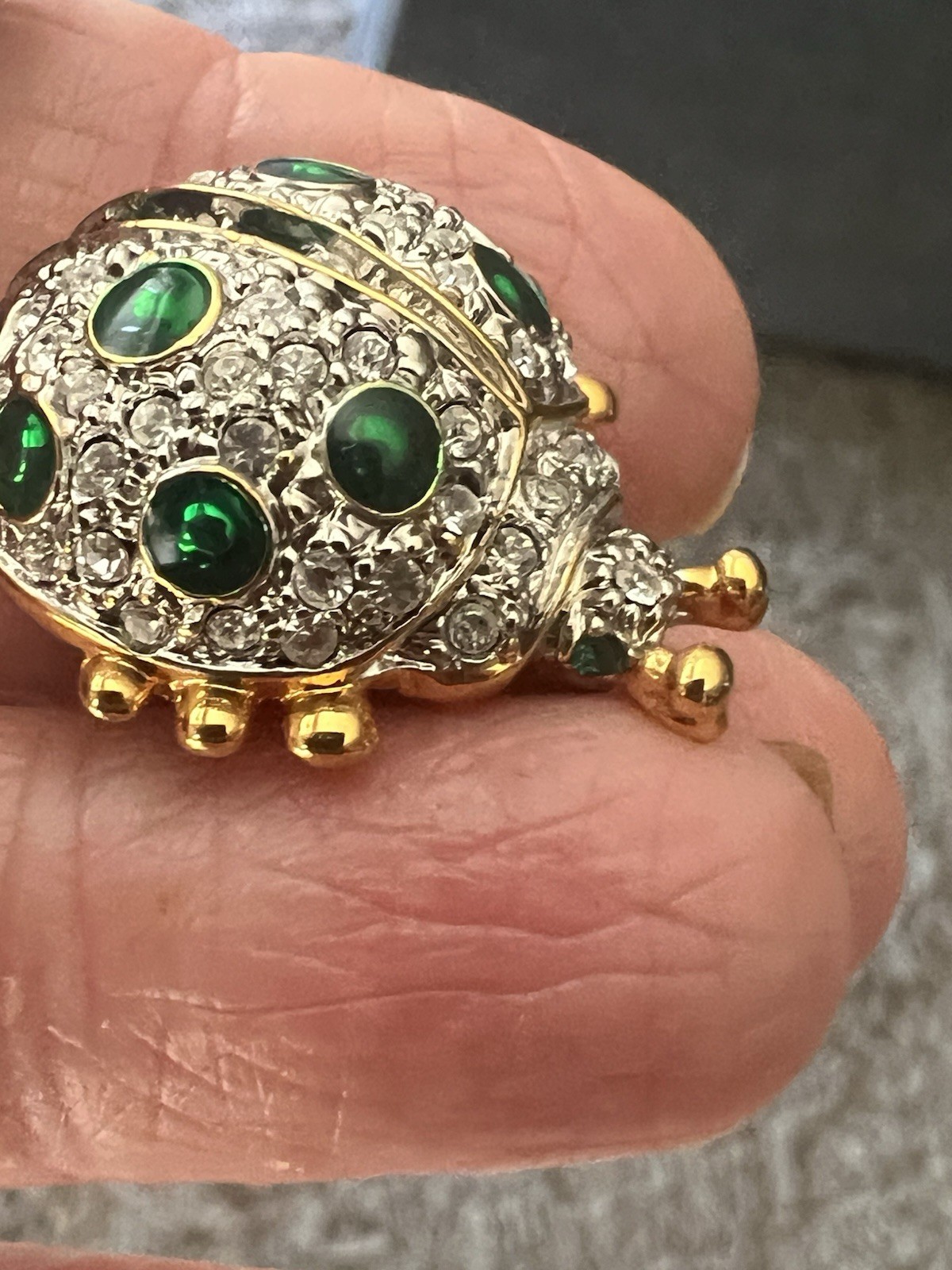 4 Small Rhinestone Crystal Multi colored Enamel L… - image 6