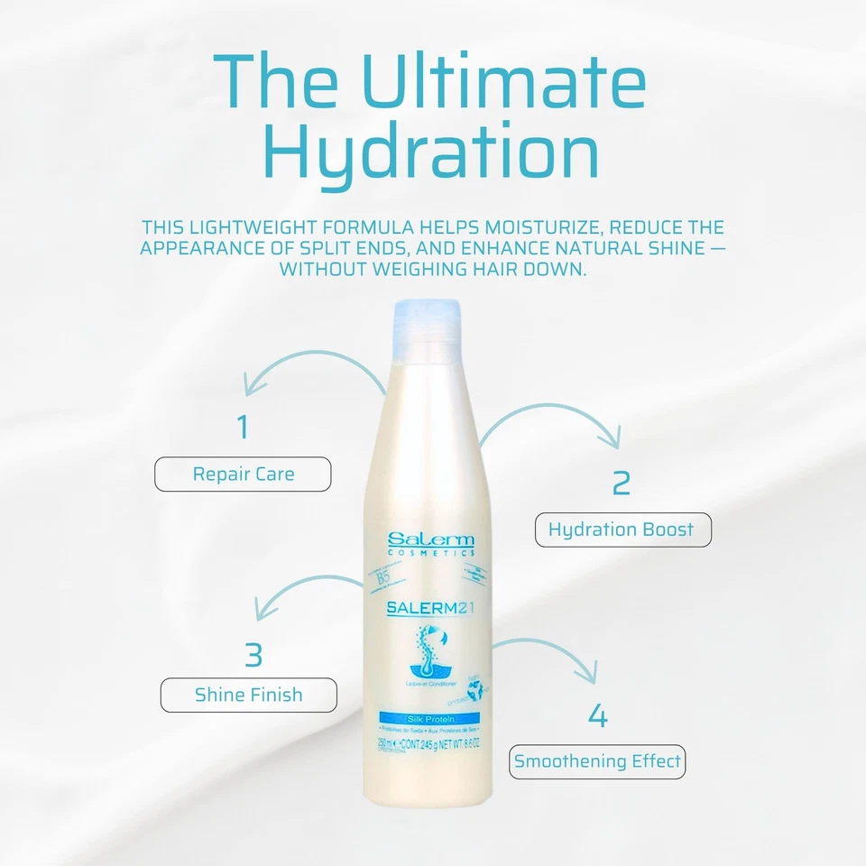 Salerm Conditioner Leave-In with Silk Proteins, B5 – Twin Set (2 x 250 ml) - Image 3 of 4