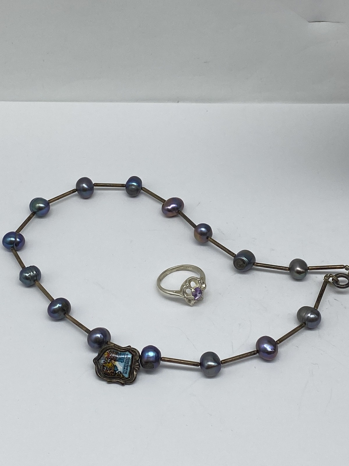 Sterling Silver Assorted Ring Brooch Necklace Jew… - image 5