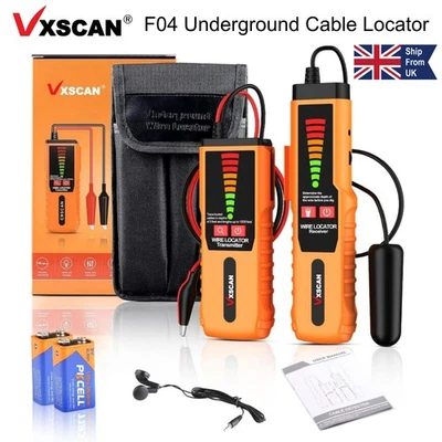 VXSCAN F04 Underground Buried Wires Cable Wire Locator Tracker Lan With Earphone