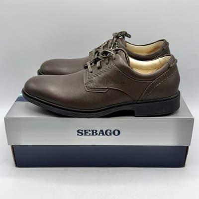 Sebago Hawkins Drysides Mens Brown Leather Casual Dress Shoes Size 7 NIB /cb