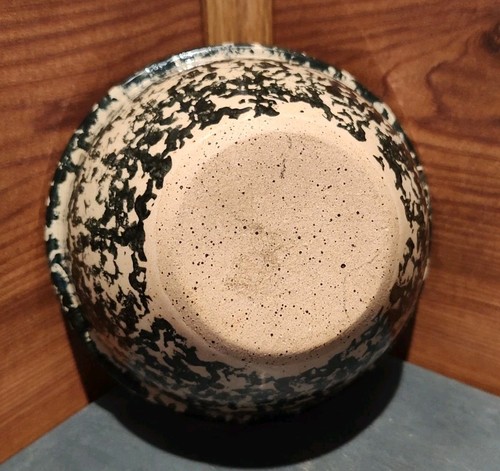 1 VINTAGE THREE RIVERS POTTERY SPONGEWARE CUP AND 1 MATCHING UNMARKED 5.25" BOWL - Picture 8 of 10