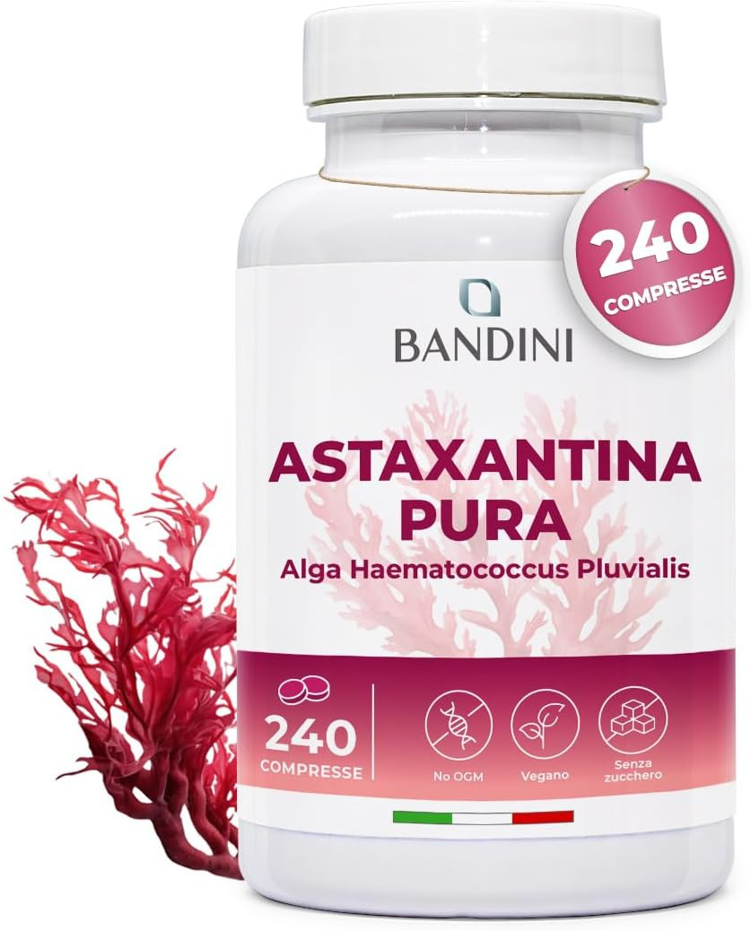 ® Astaxantina 240 Compresse (8 Mesi Di Scorta) | Pura 8 Mg per Compressa | | Pot