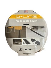 D-LINE Medium-Duty Floor Cable Cover 3 1/4 x 1/2 x 6 ft Black with Yellow Stripe